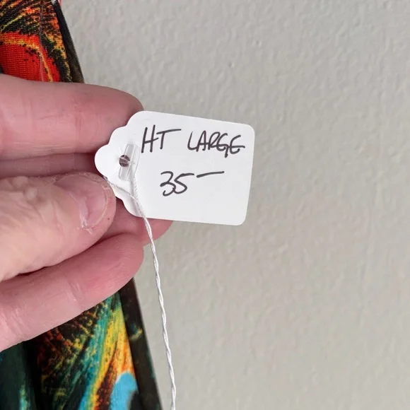 Emerald Strapless Multicolor Maxi Dress or Skirt Peacock Pattern - Picture 2 of 5